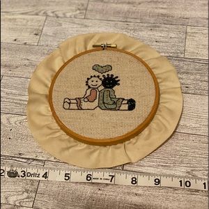 Handmade Counted Cross Stitch Vintage Decor